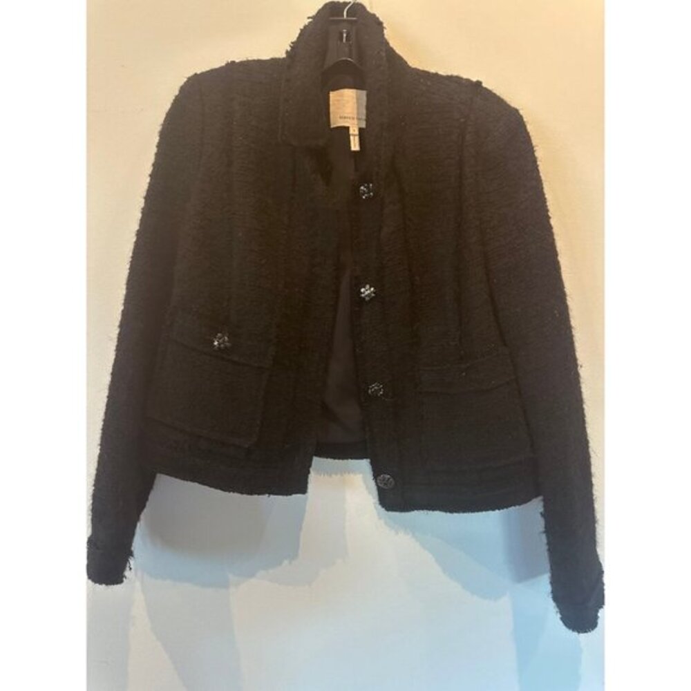 Rebecca Taylor (READ!) Tweed Bouclé Crop Jacket Blazer